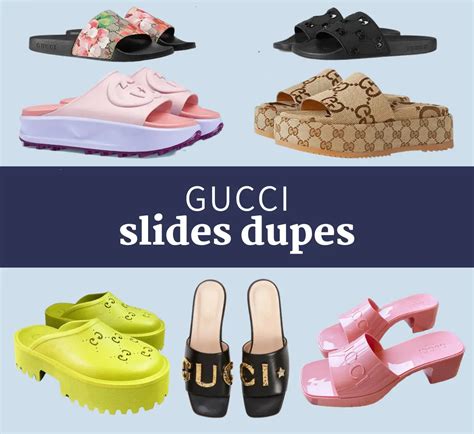 gucci rubber slides dupe|gucci knock off heels.